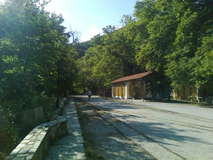 MILIES, la gare restaurée du petit train touristique LECHONIA - MILIES